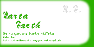 marta harth business card